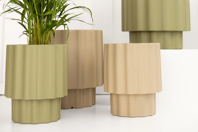 Donice do ogrodu Ribbo beżowe